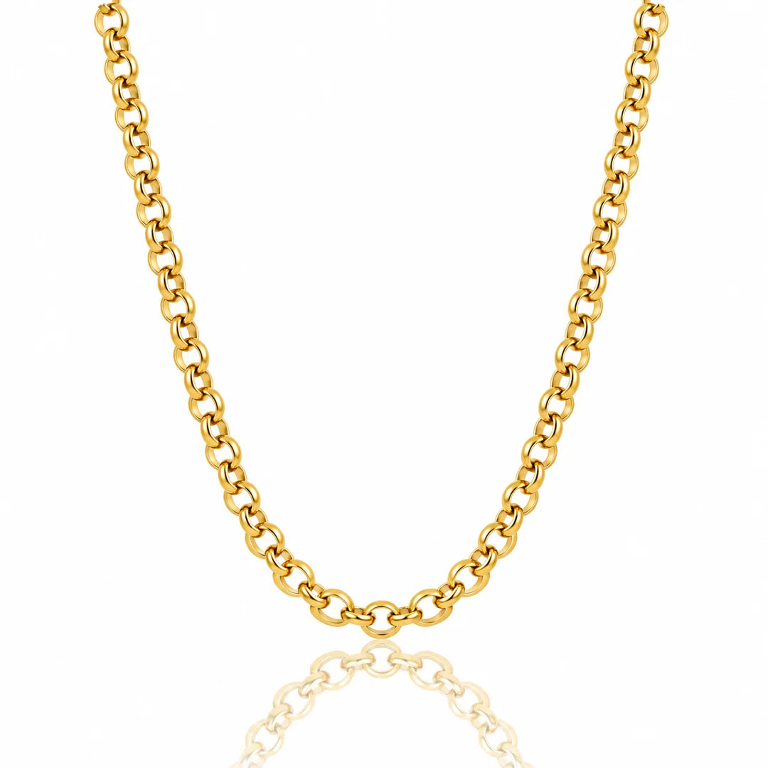Schakelketting ronde schakels goud