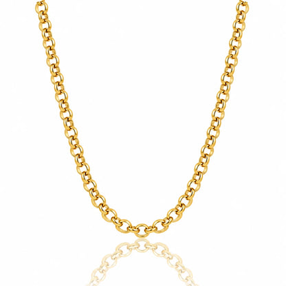 Schakelketting ronde schakels goud