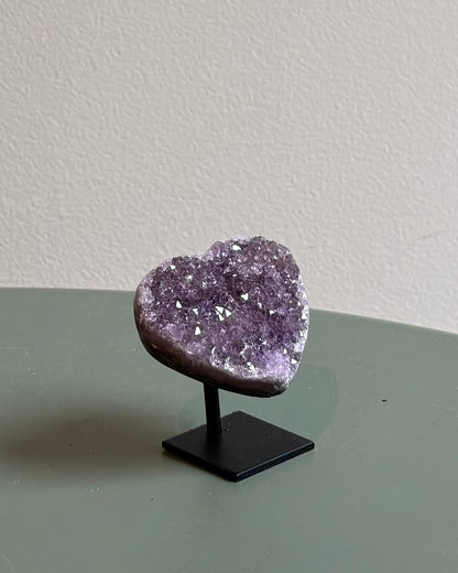 Druzy Amethist hartje op standaard