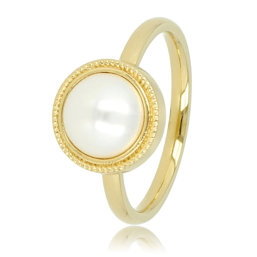 Vintage ring met parel