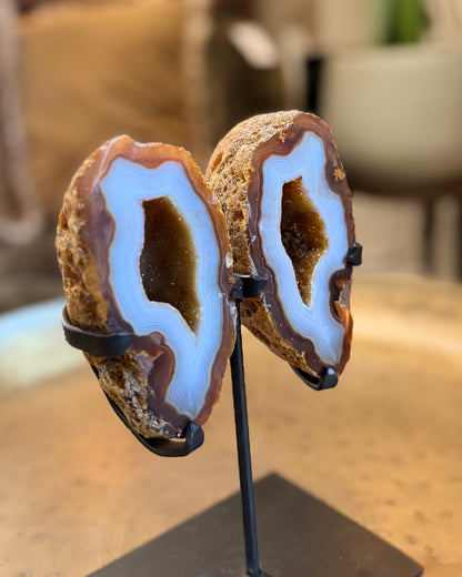 Agaat geode paar vlinder
