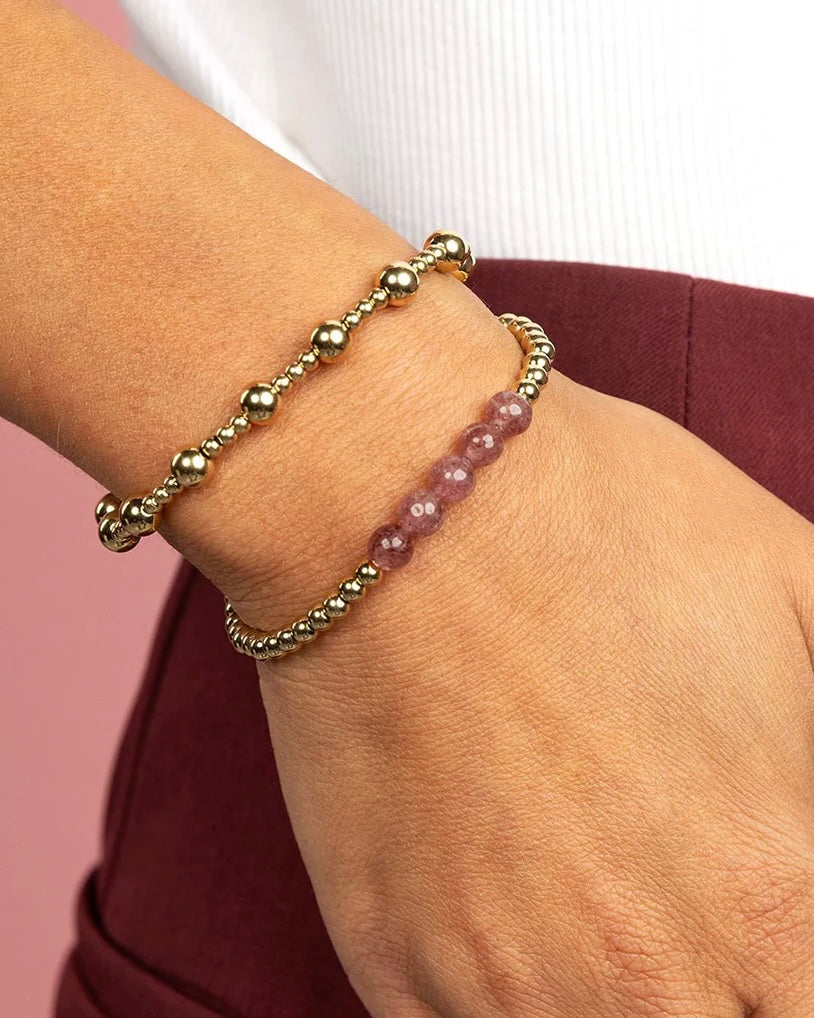 Aardbeienkwarts armband