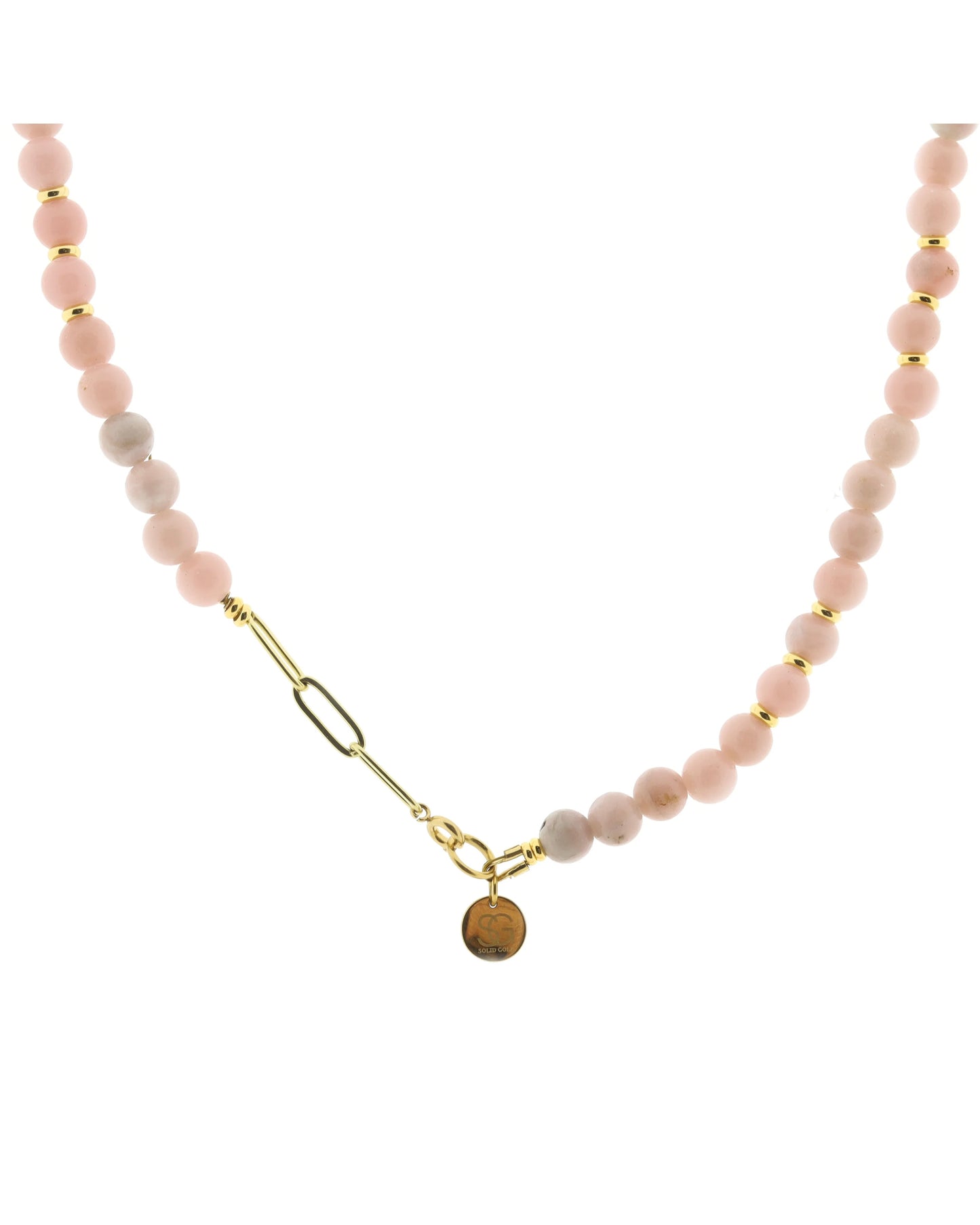Nyra ketting short Roze Opaal