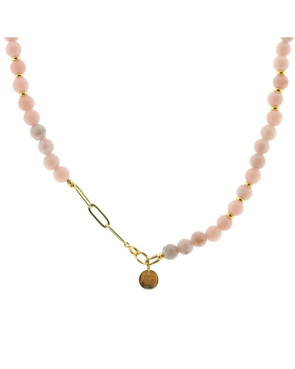Nyra ketting short Roze Opaal