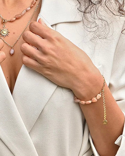 Tussenstuk armband Zonnesteen 6 mm rond of irregular