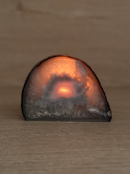 Agaat geode waxinelichthouder
