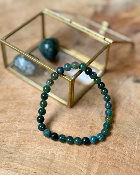 Mosagaat kralenarmband 6 mm