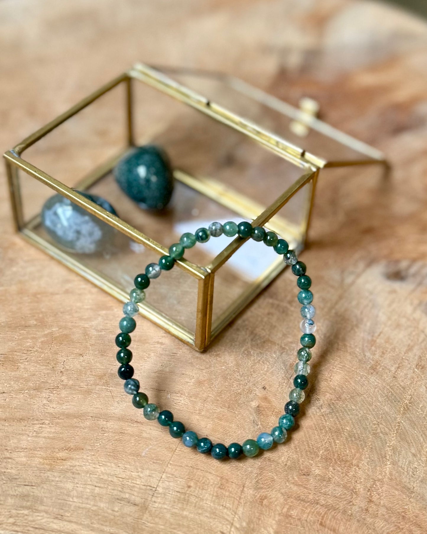 Mosagaat kralenarmband 4 mm