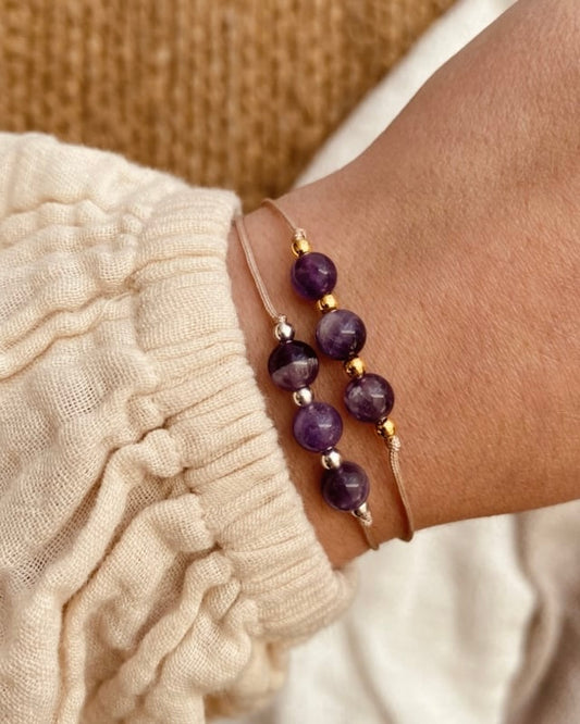 Affirmatie armbandje - Amethist