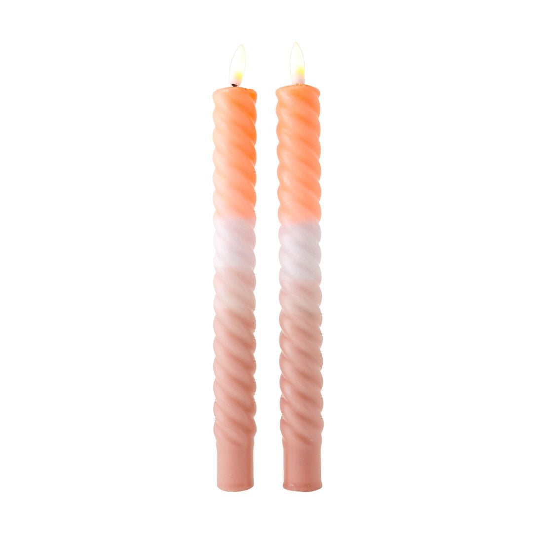 LED Swirl Candle Pure Bliss set van 2