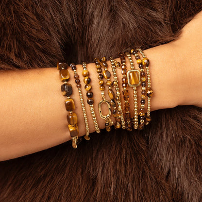 Bold armband met Tijgeroog